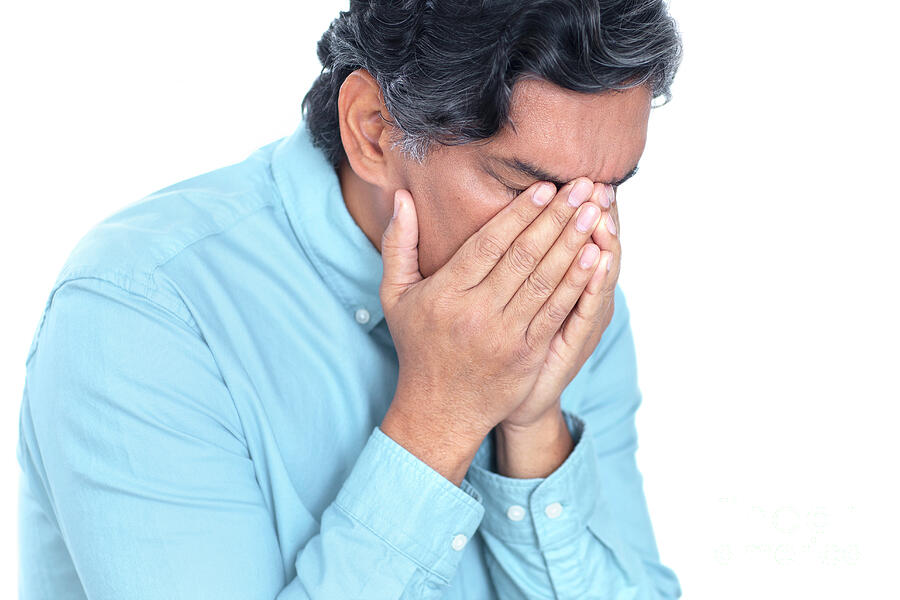 Distressed Man Photograph by Science Photo Library Distressed Man Photograph by Science Photo Library