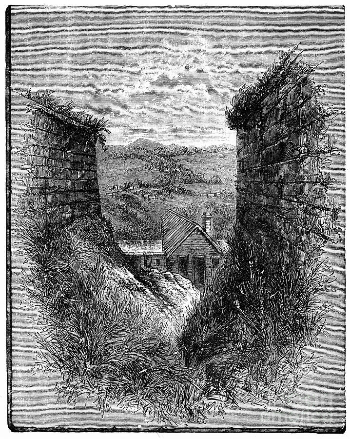Ditch And Ramparts, Quebec, Canada Drawing by Print Collector