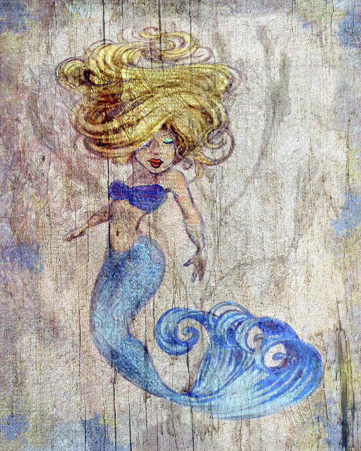 Mermaid Mixed Media - Diva by Karen Williams