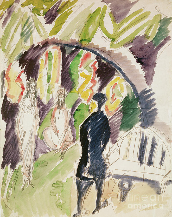 Divan Painting by Ernst Ludwig Kirchner