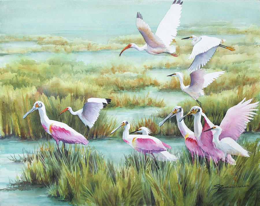 Bird Painting - Diversity by Sue Zimmermann