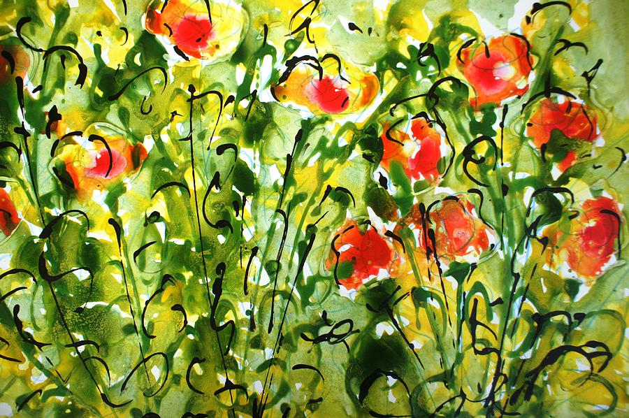 Flower Painting - Divineblooms22160 by Baljit Chadha
