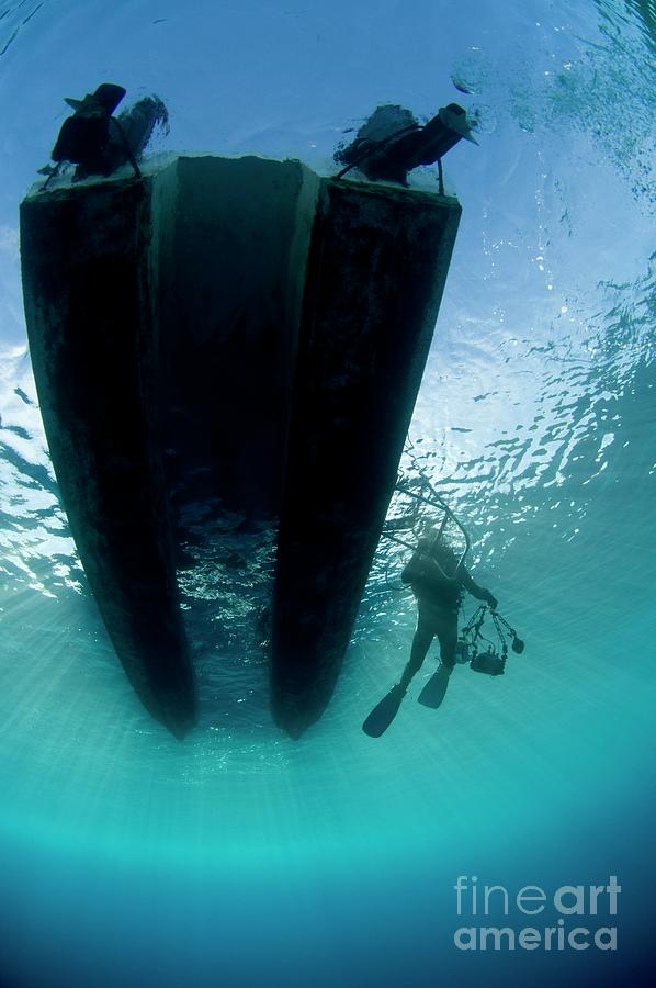 Diving Boat Photograph by Matthew Oldfield/science Photo Library