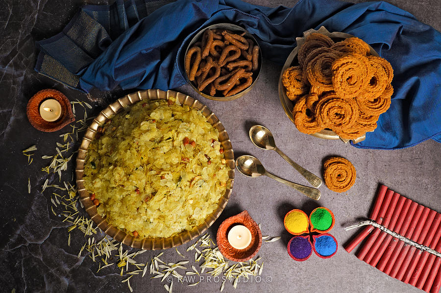 Still Life Photograph - Diwali Snacks by Rahul Wedpathak