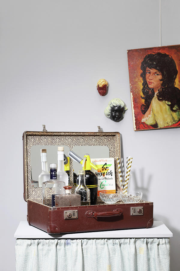 Diy Drinks Case Made From Old Suitcase Photograph by Thordis Rggeberg