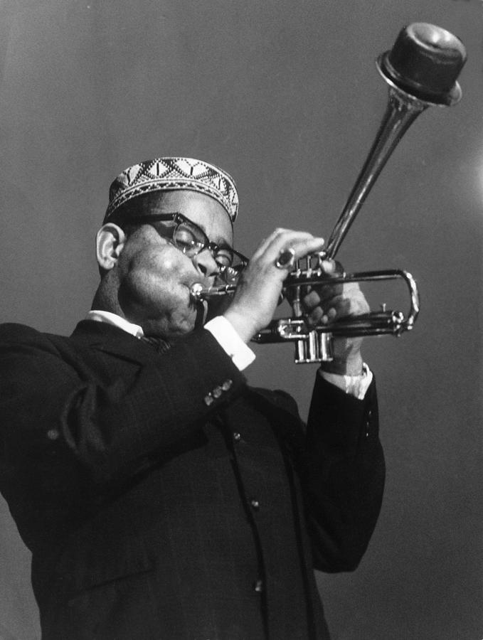Dizzy Gillespie On A Unusual Trumpet Photograph by Keystone-france