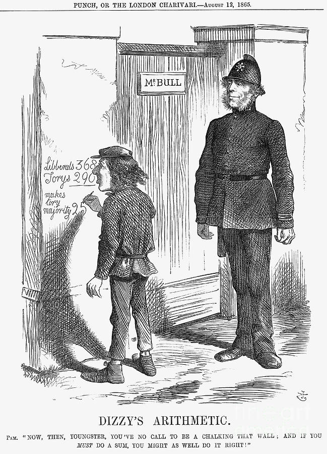 Dizzys Arithmetic, 1865 Artist John Drawing by Print Collector Dizzys Arithmetic, 1865 Artist John Drawing by Print Collector