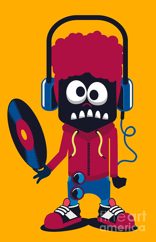 Play Digital Art - Dj Monster Vector Design by Braingraph Play Digital Art - Dj Monster Vector Design by Braingraph