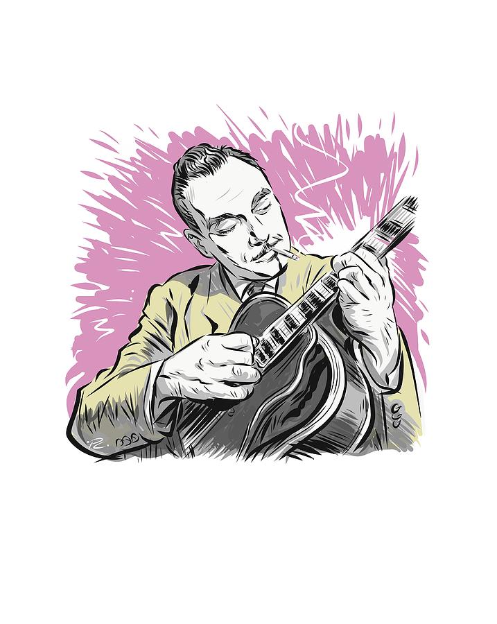 Django Reinhardt An Illustration By Paul Cemmick Digital Art By David