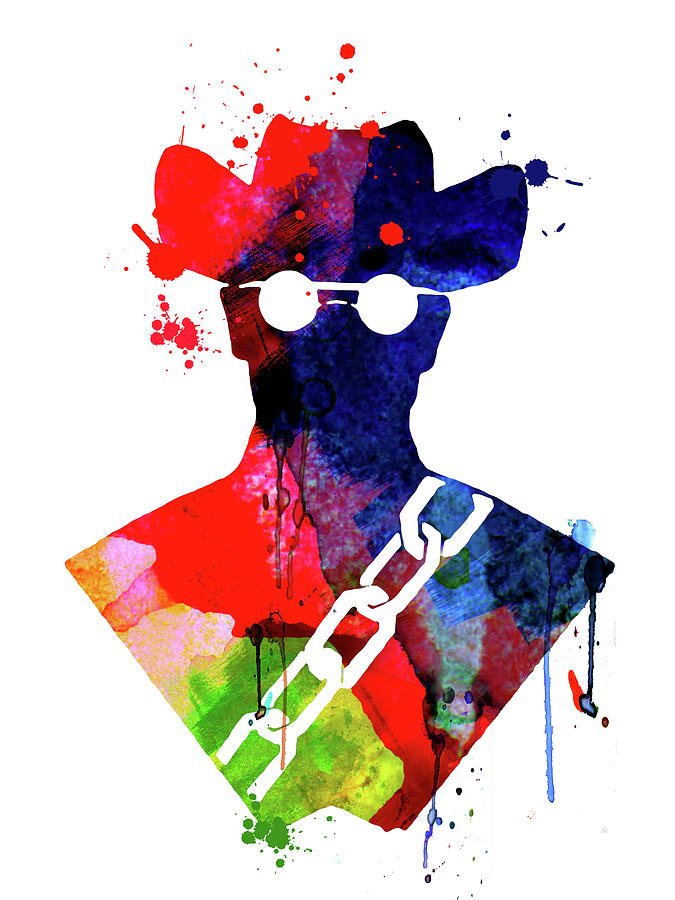 Django Unchained Mixed Media - Django Watercolor by Naxart Studio