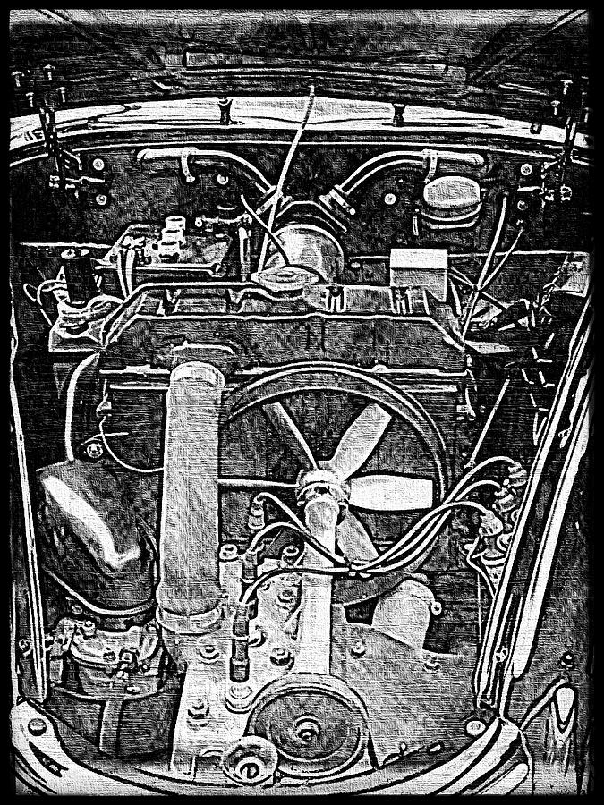 DKW Car Engine Photograph by Jill Love