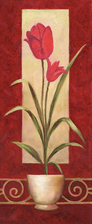 Red Tulip Painting - Dlrf01 by Debra Lake