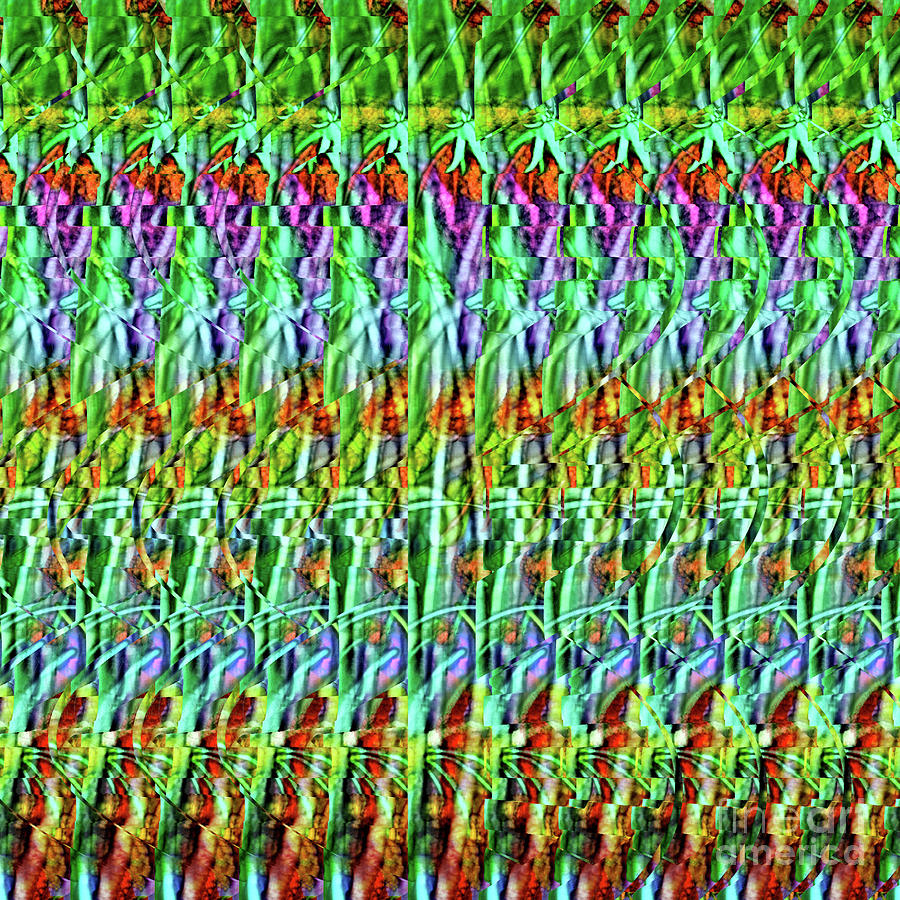 DNA Autostereogram Qualias Grass Green Digital Art by Russell Kightley