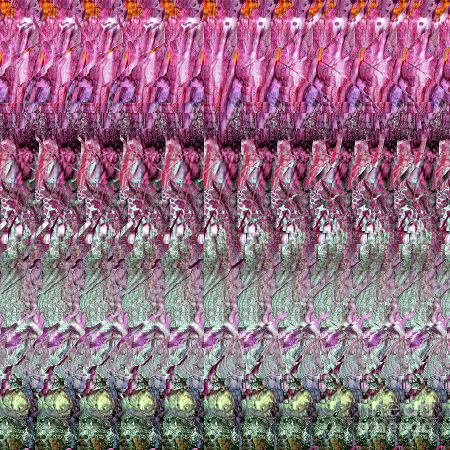 DNA Autostereogram Qualias Meadow 2000 Digital Art by Russell Kightley