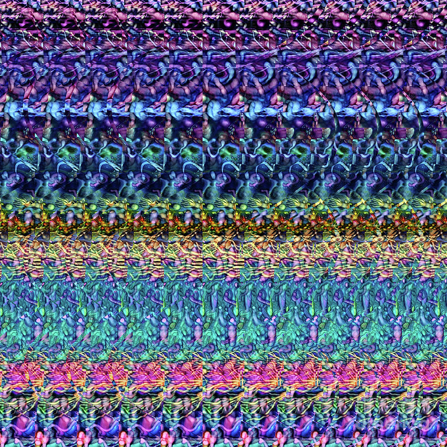 DNA Autostereogram Qualias Reef 3 Digital Art by Russell Kightley