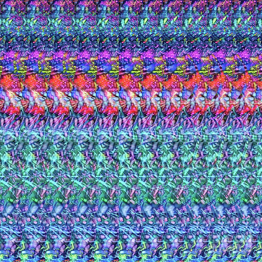 DNA Autostereogram Qualias Reef 4 Digital Art by Russell Kightley