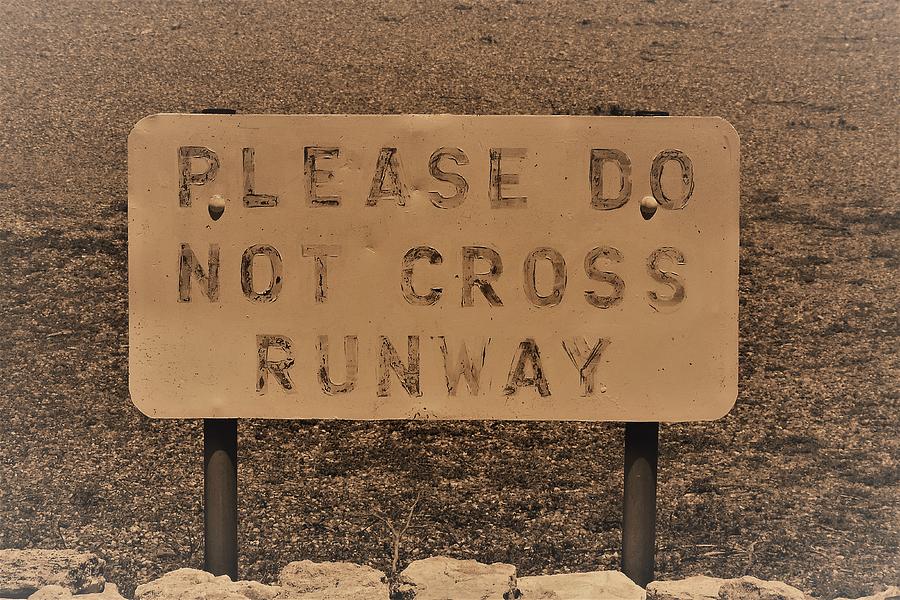 Do Not Cross Photograph by Bill Tomsa