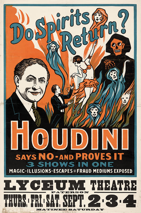 Magic Digital Art - Do Spirits Return?, Houdini by Print Collection