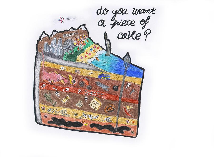 Cake Drawing - Do you want a piece of cake? by Tiziana Capezzera