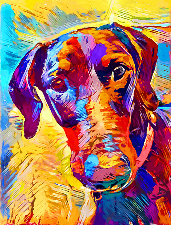 Nature Painting - Doberman 4 by Chris Butler
