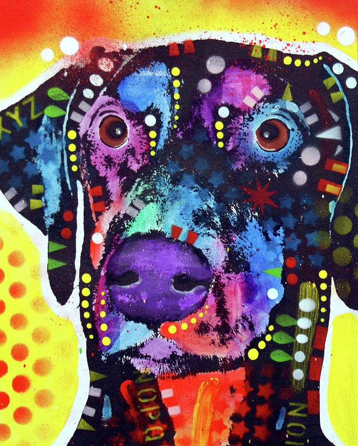 Dobie Mixed Media By Dean Russo 