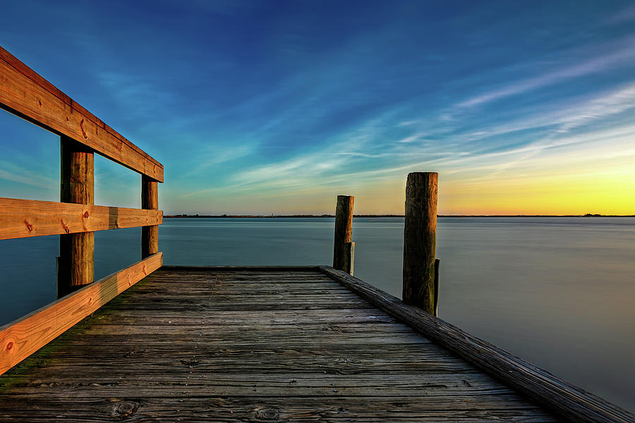 Sunset Photograph - Dock at Sunset by Mike Whalen