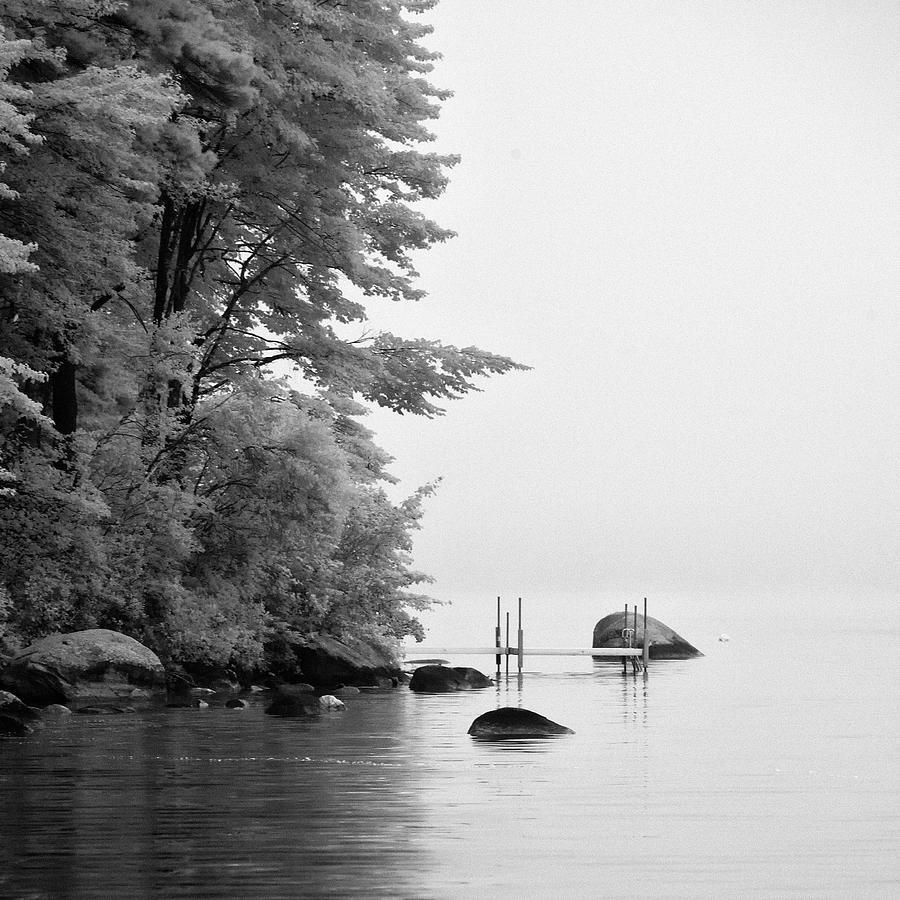 Black And White Photograph - Dock Composition by Geoffrey Ansel Agrons