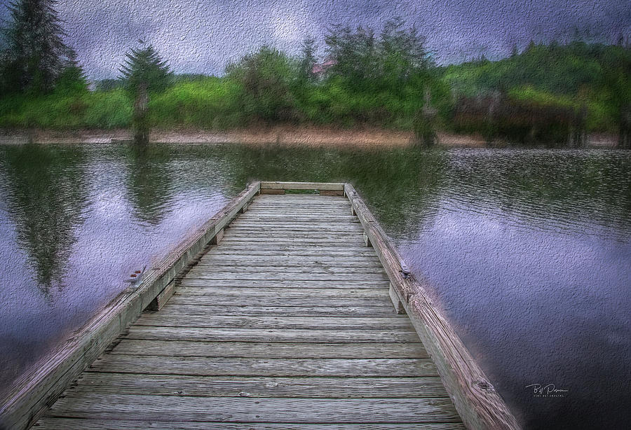 Dock in Painting Photograph by Bill Posner