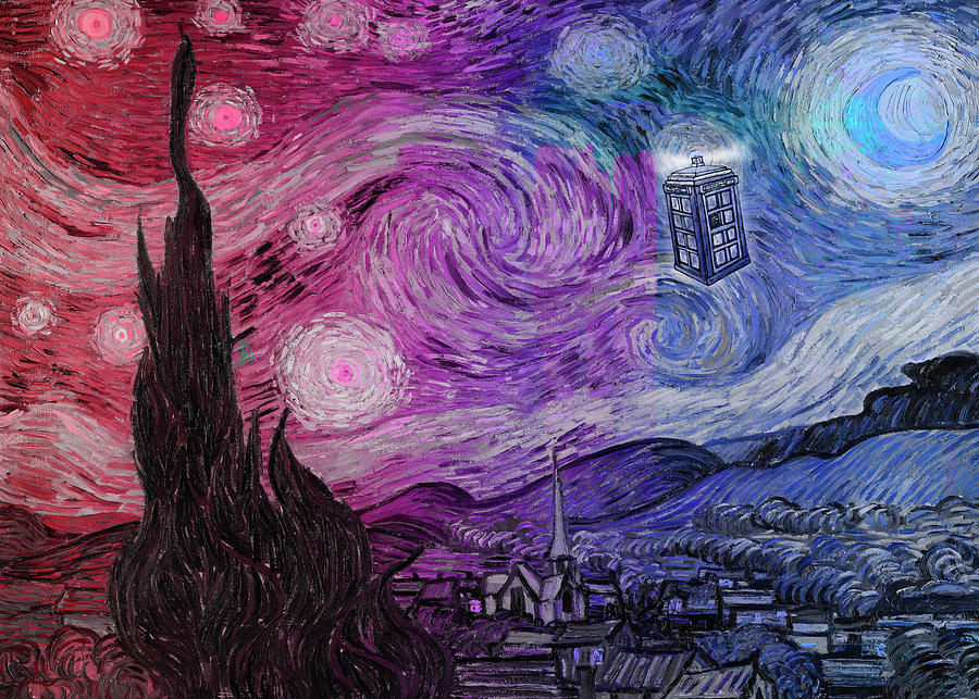 Vincent Van Gogh Digital Art - Doctor Who Starry Night by Dennson Creative