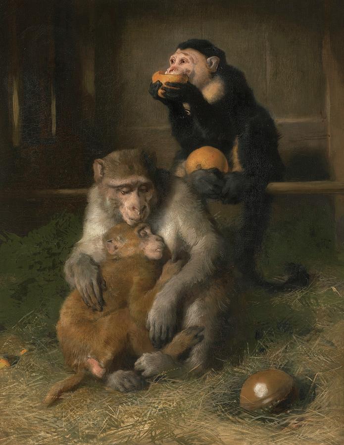 Doctors Visit To Poor Relations At The Zoological Gardens Painting