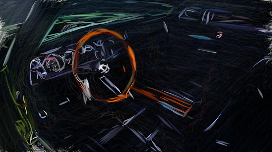 Dodge Coronet RT Draw Digital Art by CarsToon Concept