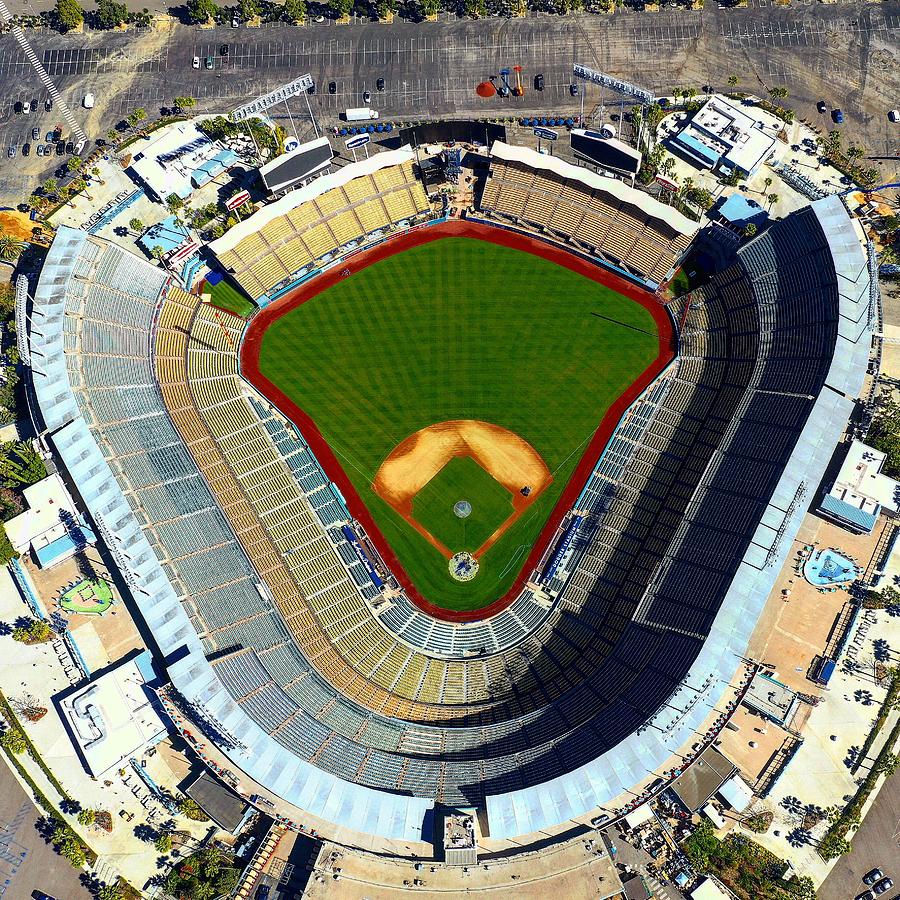 Dodger stadium with Los Angeles in the background Photograph by Josh  Fuhrman - Fine Art America