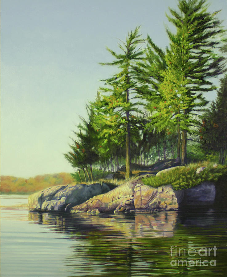 Doe Lake Painting by Shelley Newman