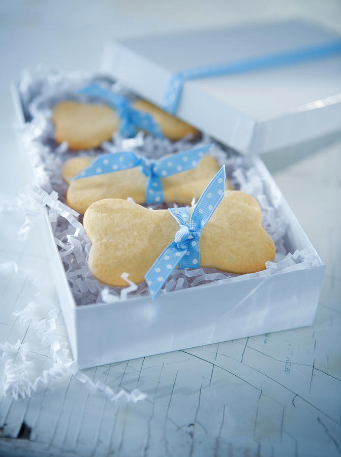 Dog Bone Cookies In Gift Box Photograph by Colin Cooke