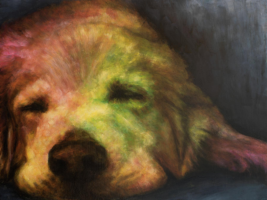 Dog Painting - Dog Day Afternoon by Walt Johnson