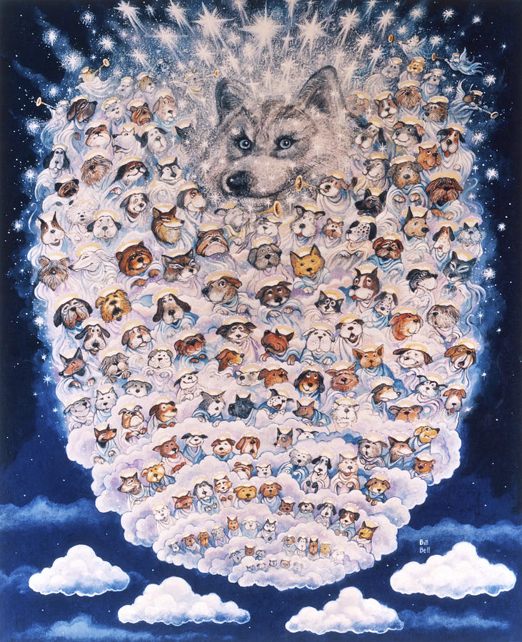 Dog Painting - Dog Heaven by Bill Bell
