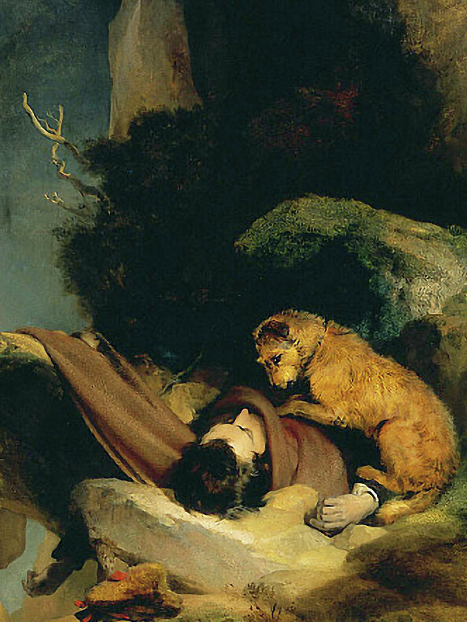 Dog Love - Attachment Mixed Media by Edwin Landseer