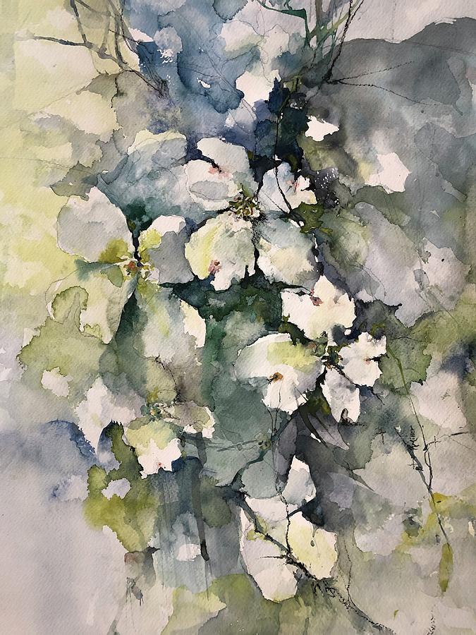 Dogwoods Painting by Robin Miller-Bookhout