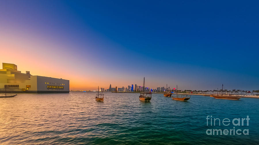 Doha Bay seafront Photograph by Benny Marty