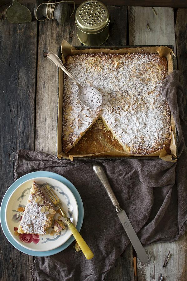Dolce Alle Mandorle square Almond Cake, Italy Photograph by Patricia Miceli