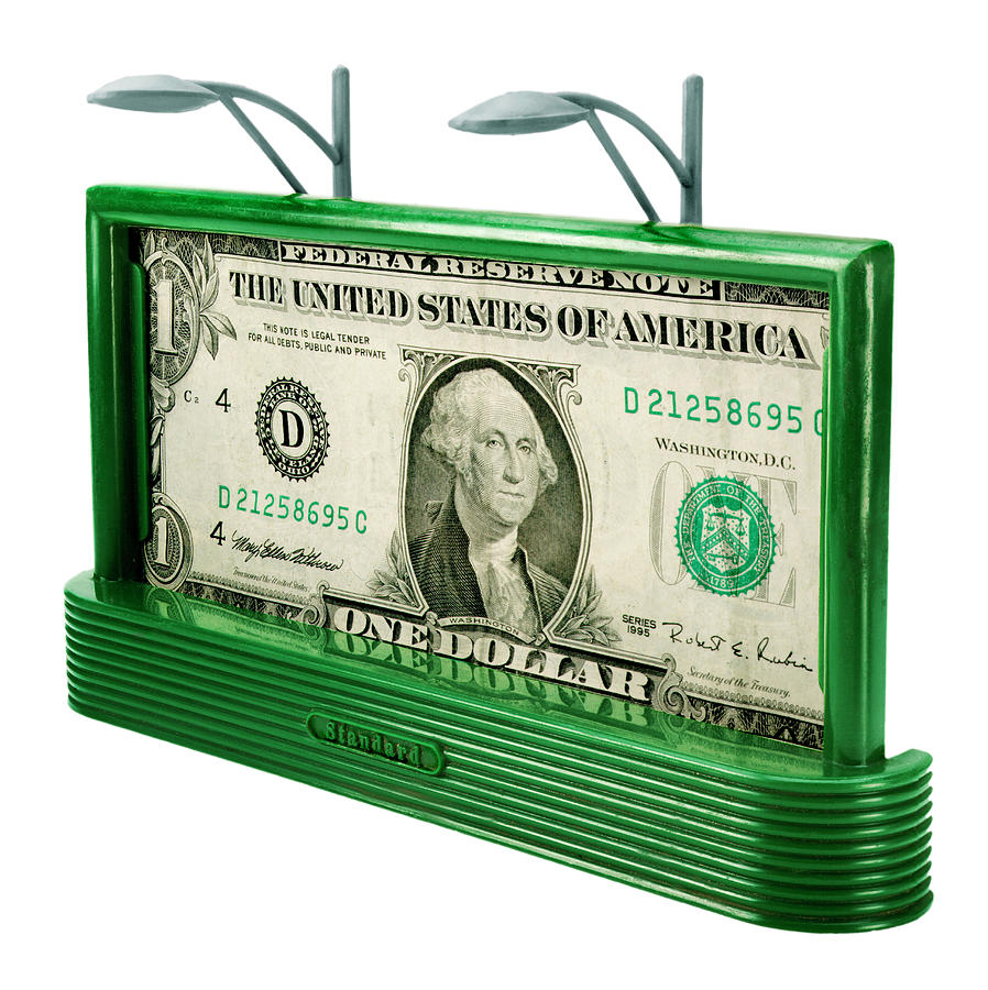 Vintage Drawing - Dollar Bill Billboard/n by CSA Images