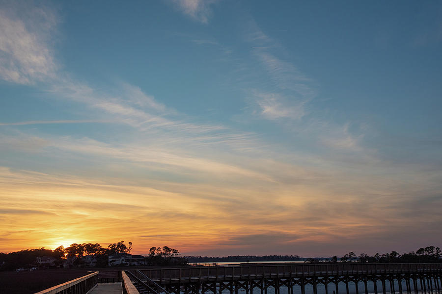 Dolphin Head Boardwalk Sunset Photograph by Dennis Schmidt