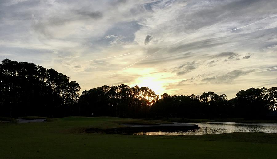 Dolphin Head Golf Course 18th Hole at Sunset Photograph by Dennis Schmidt