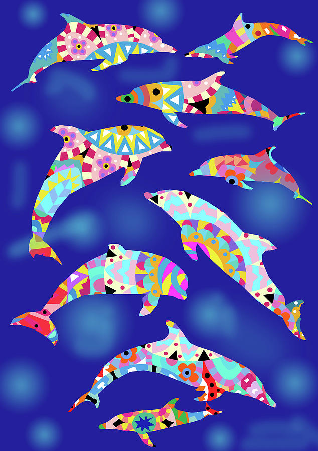 Animal Digital Art - Dolphins_1 by Miguel Balb?s
