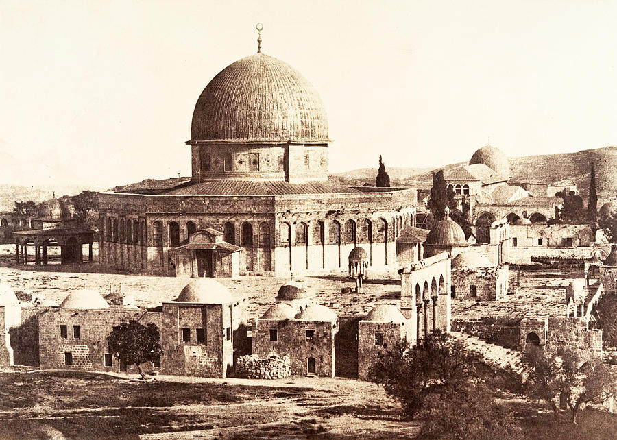 Dome of the Rock in 1854            Photograph by Munir Alawi