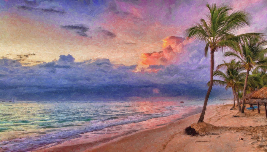 Dominican Beach - DWP1236581 Painting by Dean Wittle