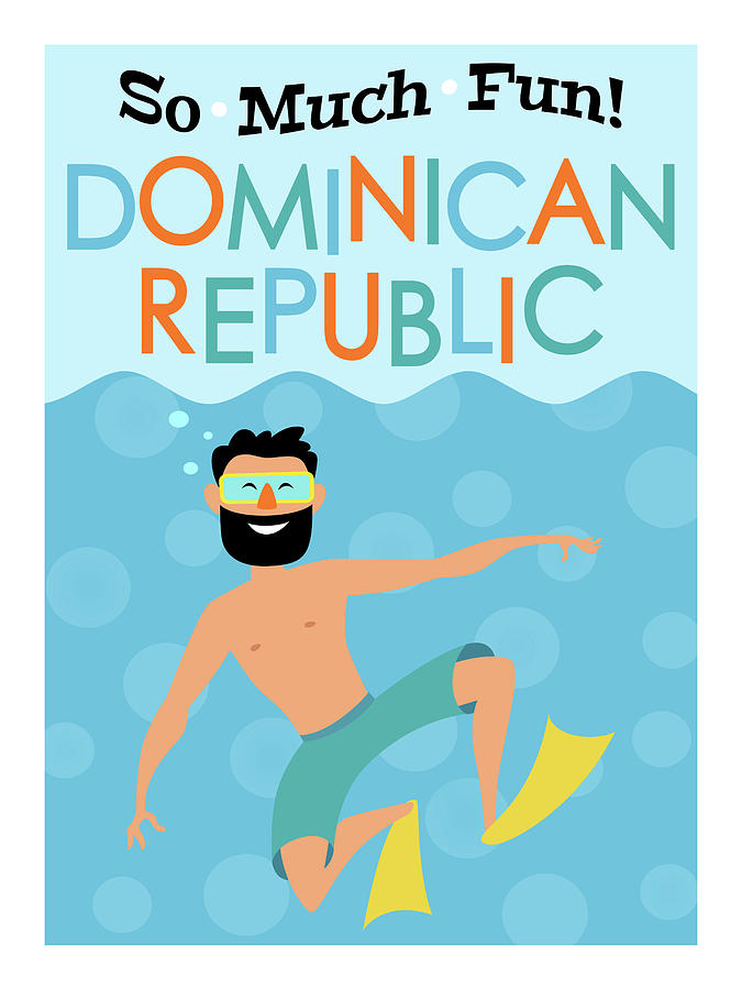 Dominican Republic Digital Art - Dominican Republic Fun Hipster Travel by Flo Karp Dominican Republic Digital Art - Dominican Republic Fun Hipster Travel by Flo Karp