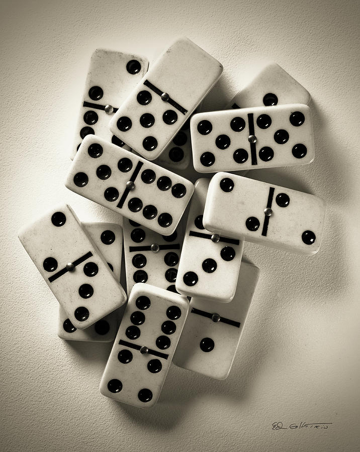Black Photograph - Dominos I by Ed Goldstein Black Photograph - Dominos I by Ed Goldstein