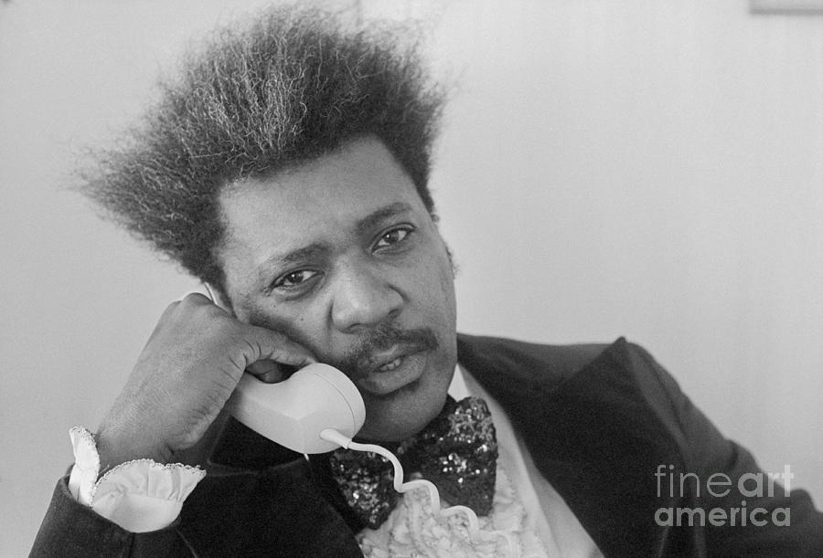 Don King Speaking On Telephone Photograph by Bettmann