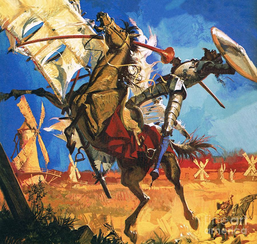 Knight Painting - Don Quixote by English School